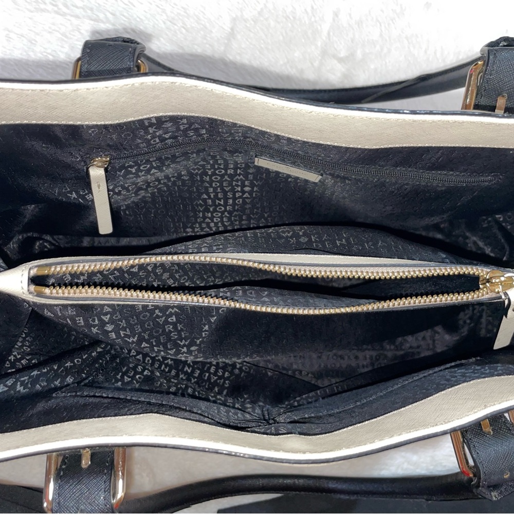 GUC Kate Spade - Cove Street Colorblock Airel - Shoulder Bag- Ostrich Egg/Black - Picture 7 of 9